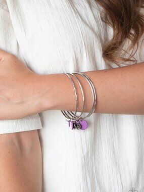 Paparazzi Jewelry Accessories - Prairie Plains - Purple Bracelet - Vintage